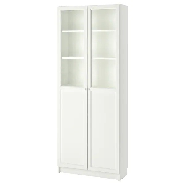 Ikea Billy Bookcase With Panel Glass, Small Billy Bookcase With Glass Doors