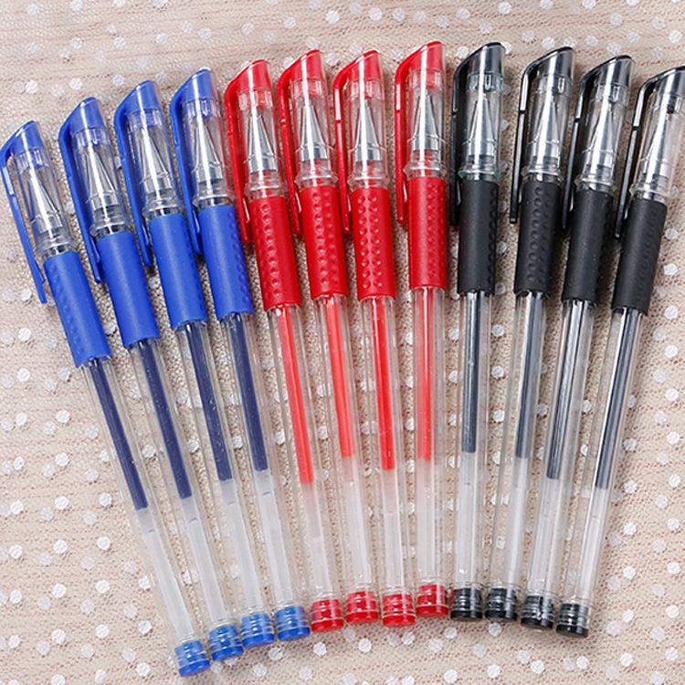 European Standard Gel Pen 0.5 Office Supplies Black Red Blue Bullet
