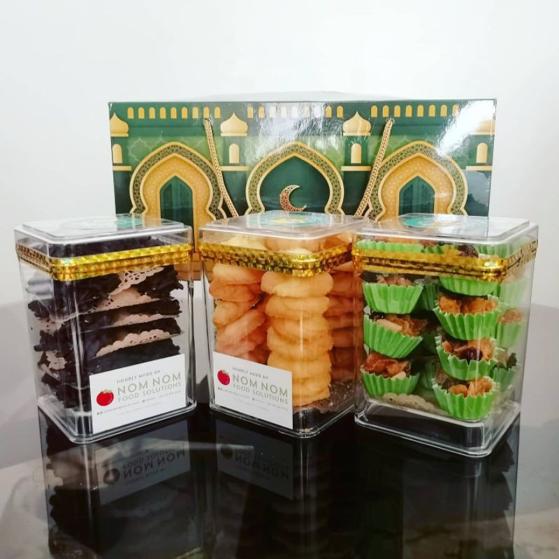 Raya Gift Set Box Packages 3 biskut cookies Shopee Malaysia