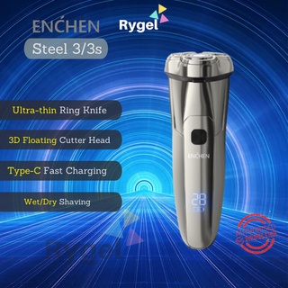 Enchen Shaver Steel 3/3S Electric Shaving Machine Beard Razors Temple Hair Trimmer Rechargeable For Men's Face
