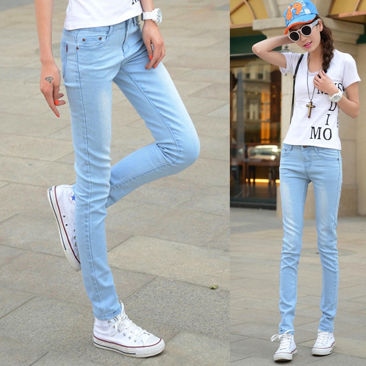 light blue jeans women