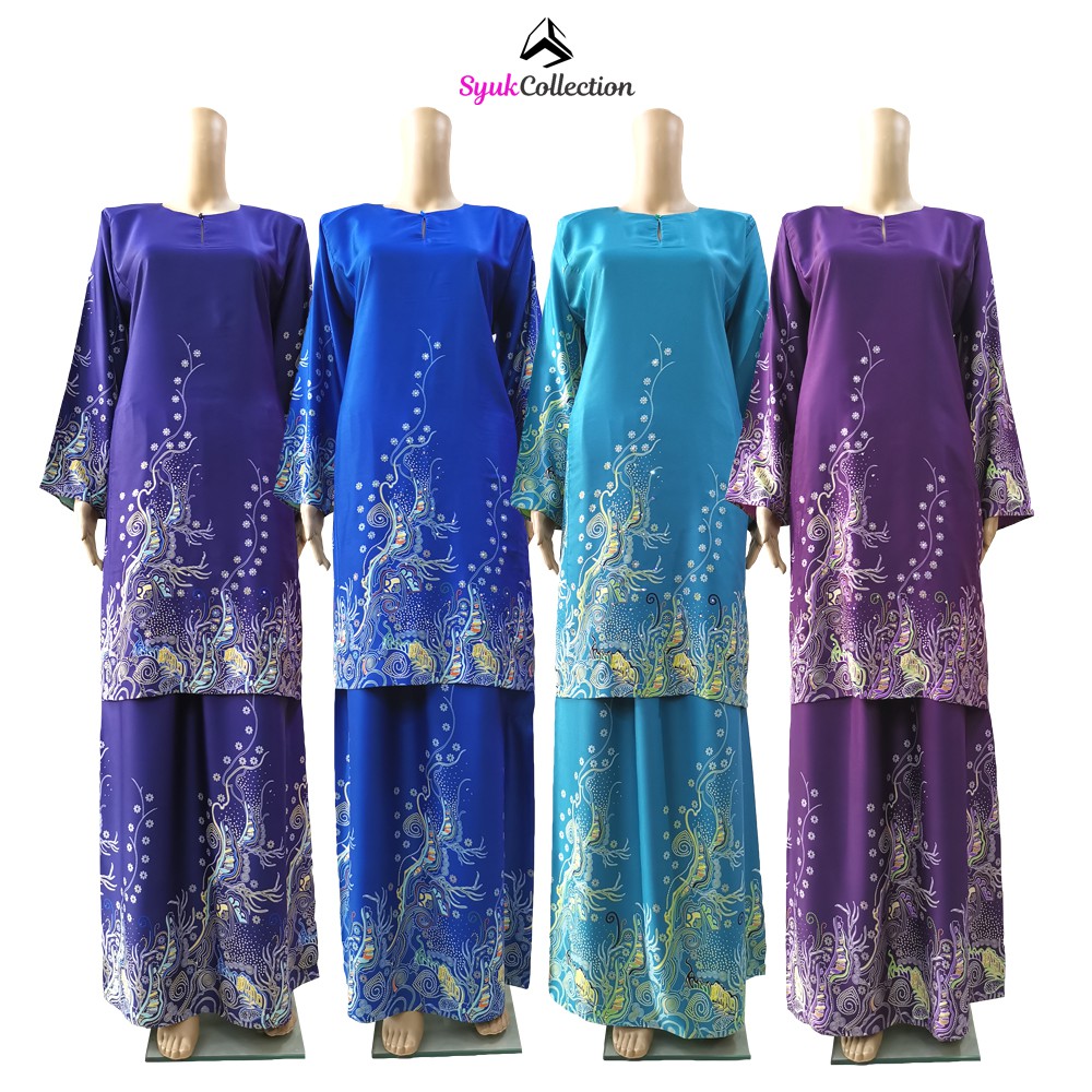  Baju  Kurung Pesak Tradisional Johor  Batik  Royal Silk 