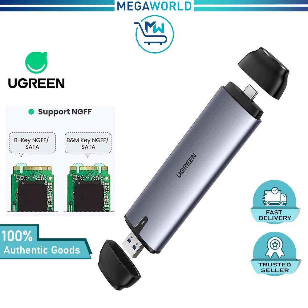 UGREEN USB M.2 B-Key SSD Enclosure 6GBPS Data Transfer Speed SATA NGFF ...