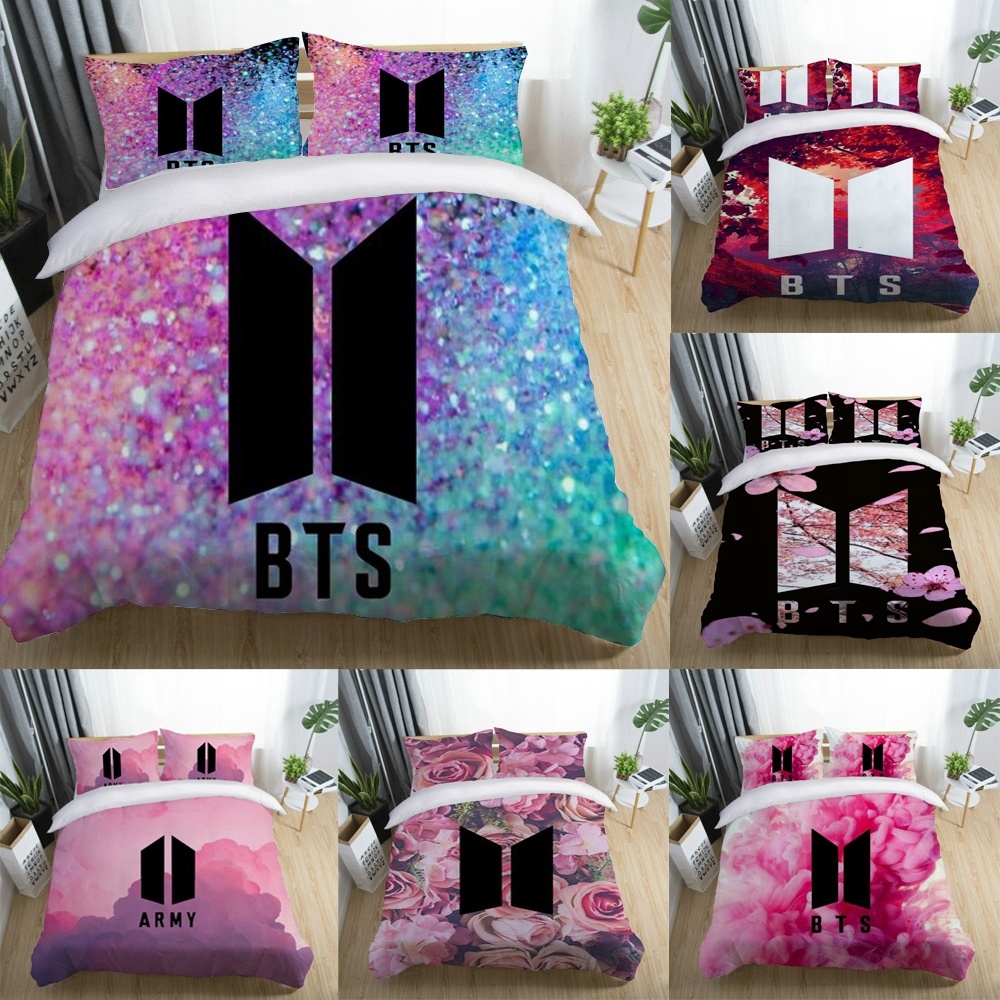 Kpop Bts Bangtan Boys Bedding Sets Girls Boys Kids Bed Linen Leaf