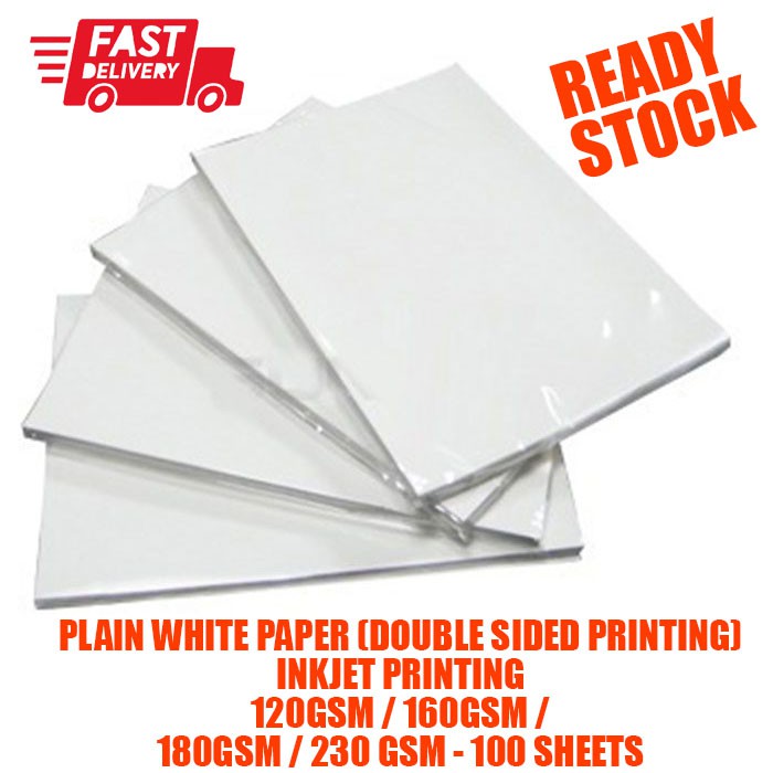 PRETTYLITTLE Plain Inkjet White Paper A4 Tebal Kertas Putih Tebal ...