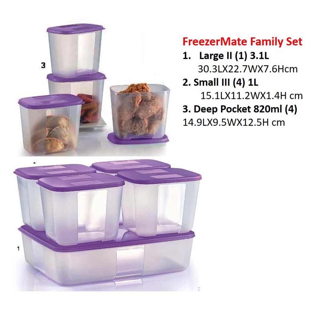 Tupperware Freezer Mate Family Set