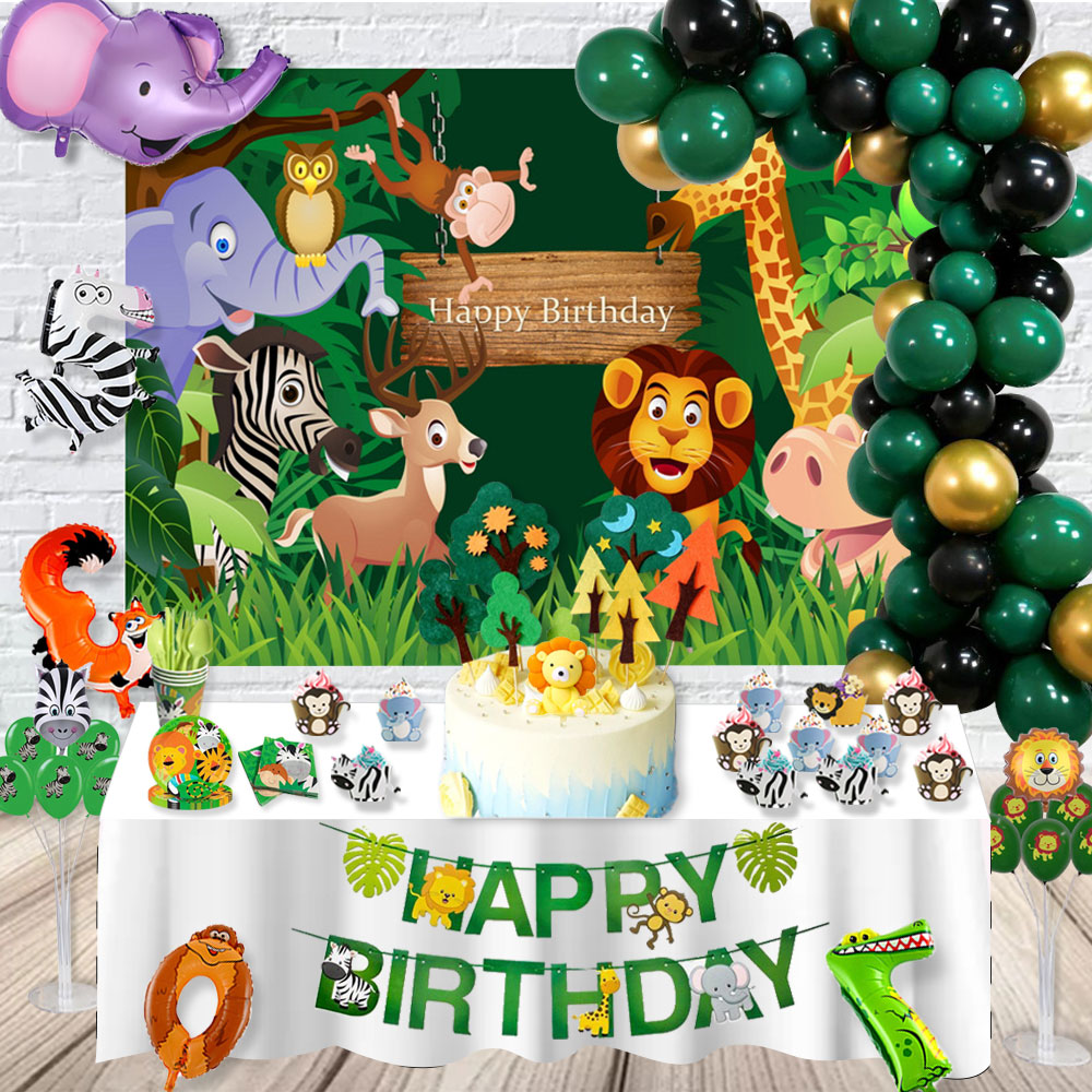 safari theme birthday tableware