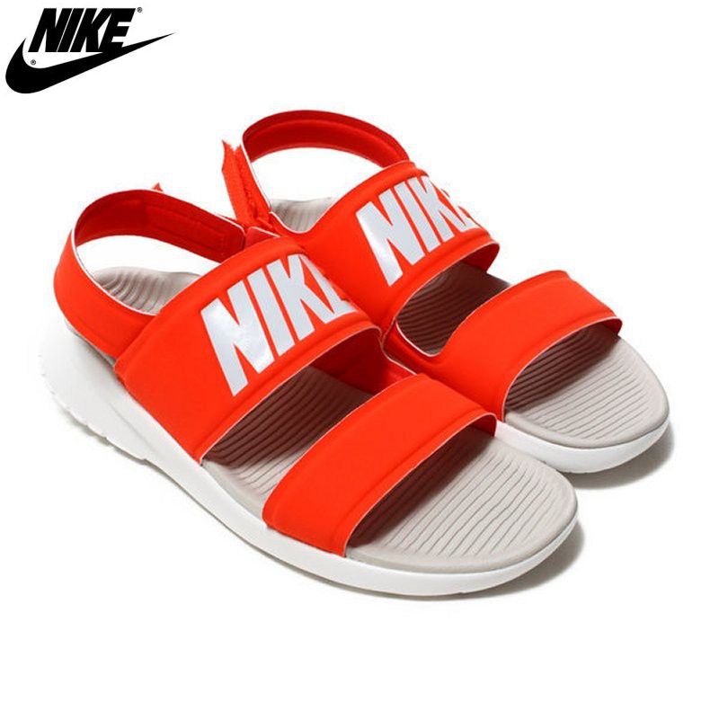 nike platform sandals red