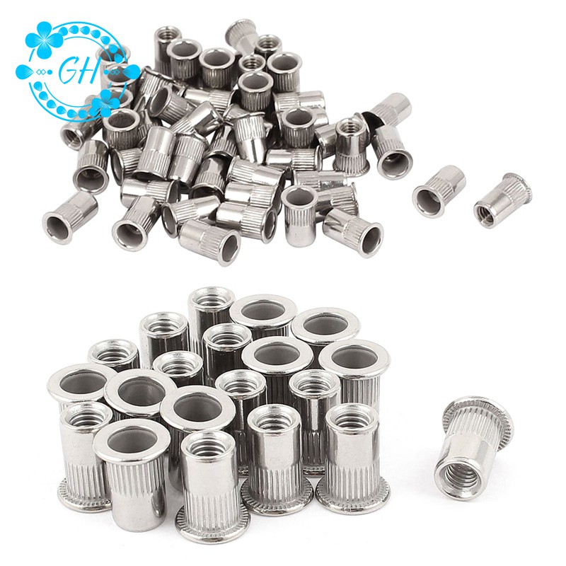 M4x10mm Stainless Steel Threaded Blind Rivet Nut Insert Nutserts 50pcs And 20 Pcs 304 Stainless S