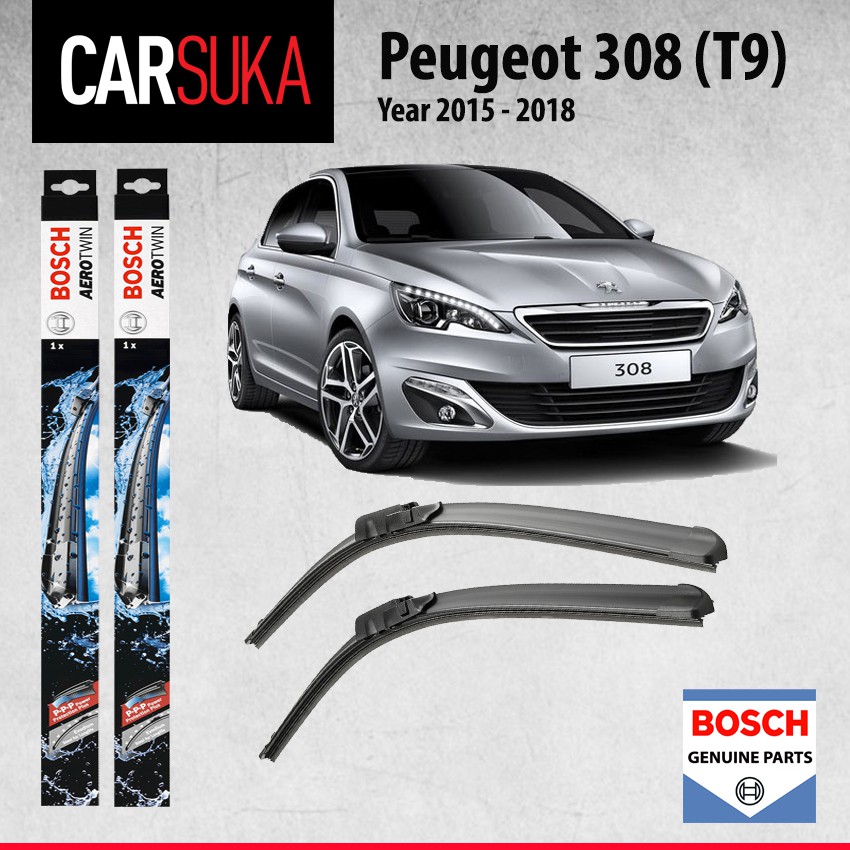 Bosch Aerotwin Wiper Blade Set For Peugeot 308 T9 Year 2015