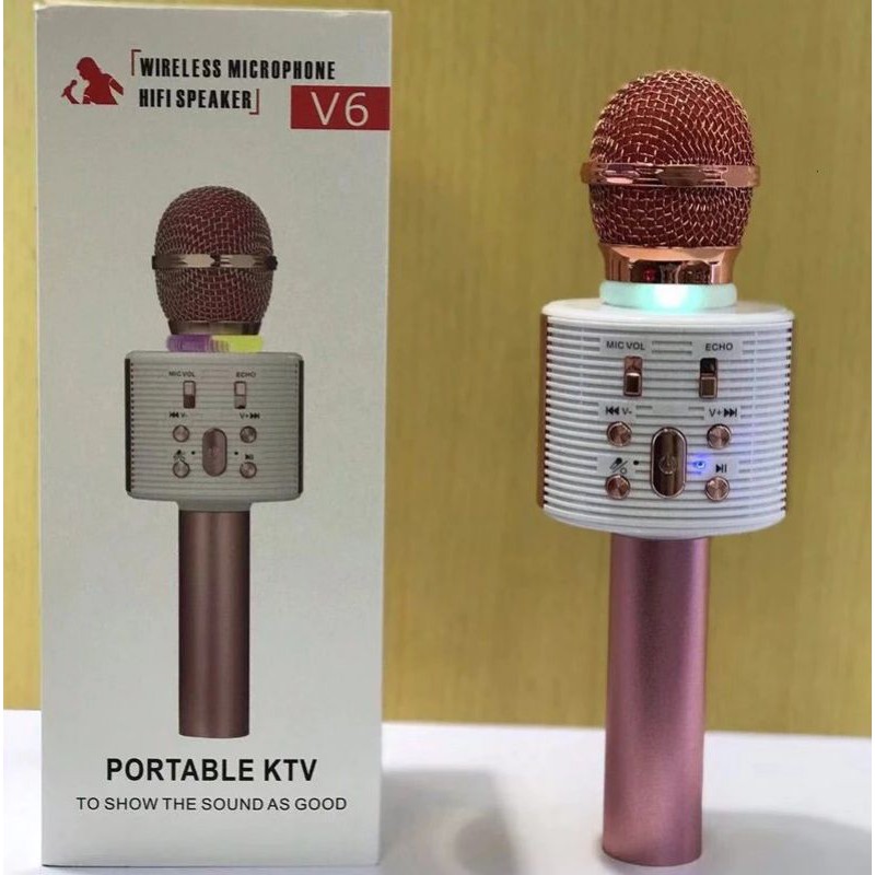 wireless microphone hifi speaker v6