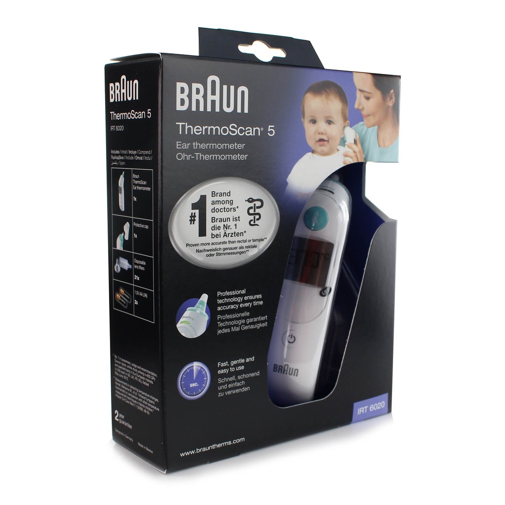 braun irt6020 thermoscan 5 ear thermometer