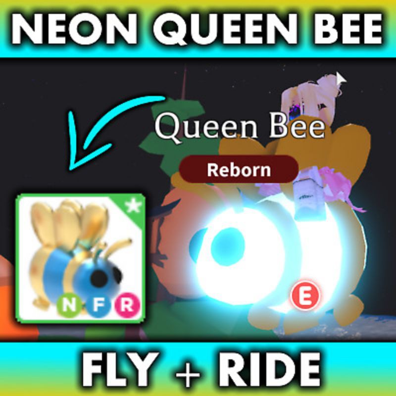 Adopt Me Legendary Queen Bee Neon Fly Ride Nfr Shopee Malaysia - neon queen bee adopt me roblox