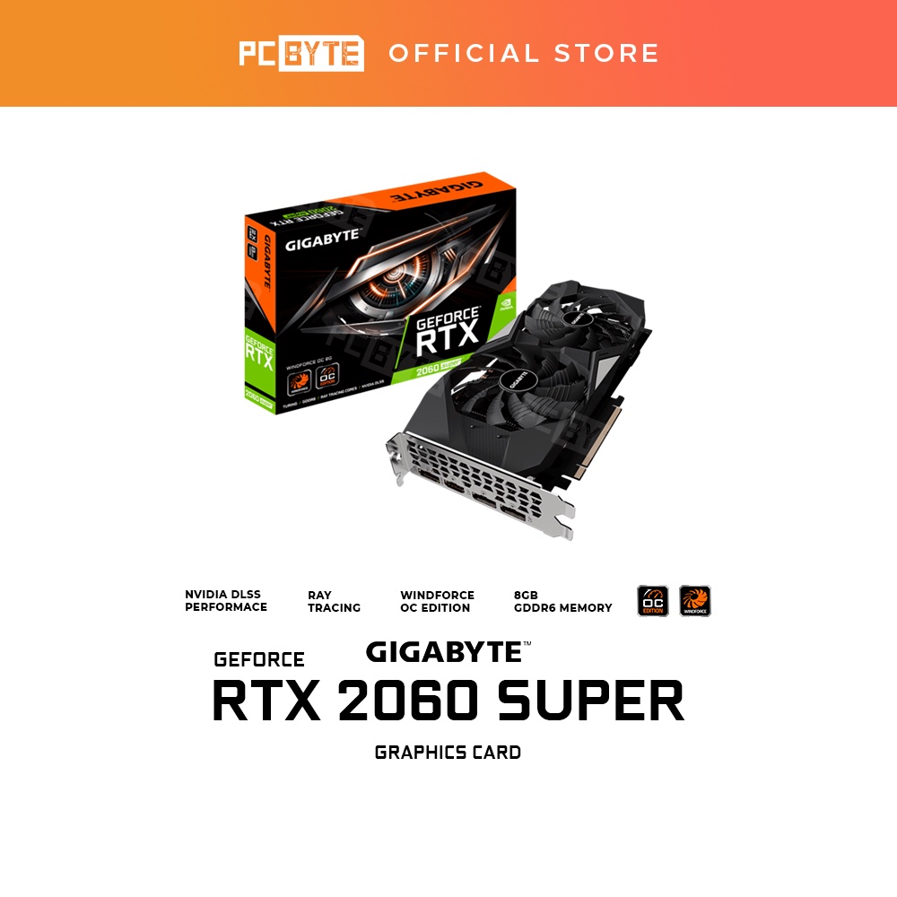 GIGABYTE NVIDIA GeForce RTX 2060 Super WINDFORCE OC 8GB GDDR6 Graphic ...