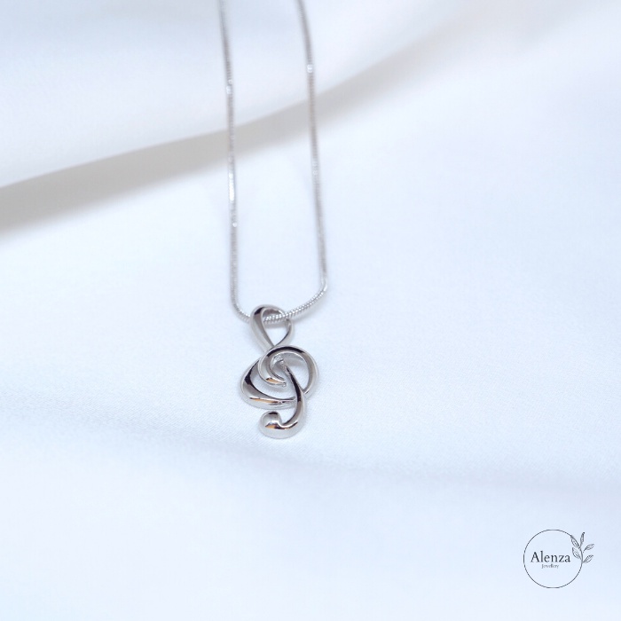 G Clef pendant silver - silver Music Symbol pendant - korean necklace |  Shopee Malaysia