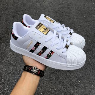 adidas floral superstar womens shoes