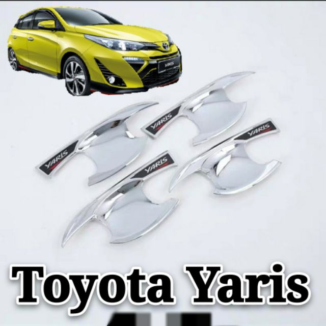Toyota Yaris Car Chrome Carbon Door Bowl Cover Trim Door Handle