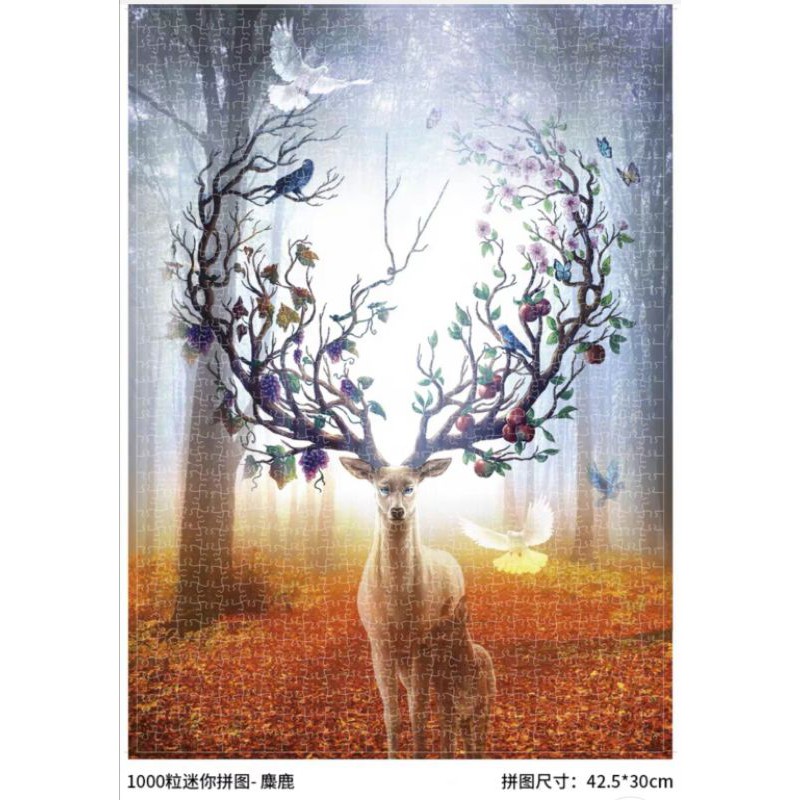 Jigsaw Puzzles 1000Pieces High Difficulty Puzzles Elk Art Painting Decompression