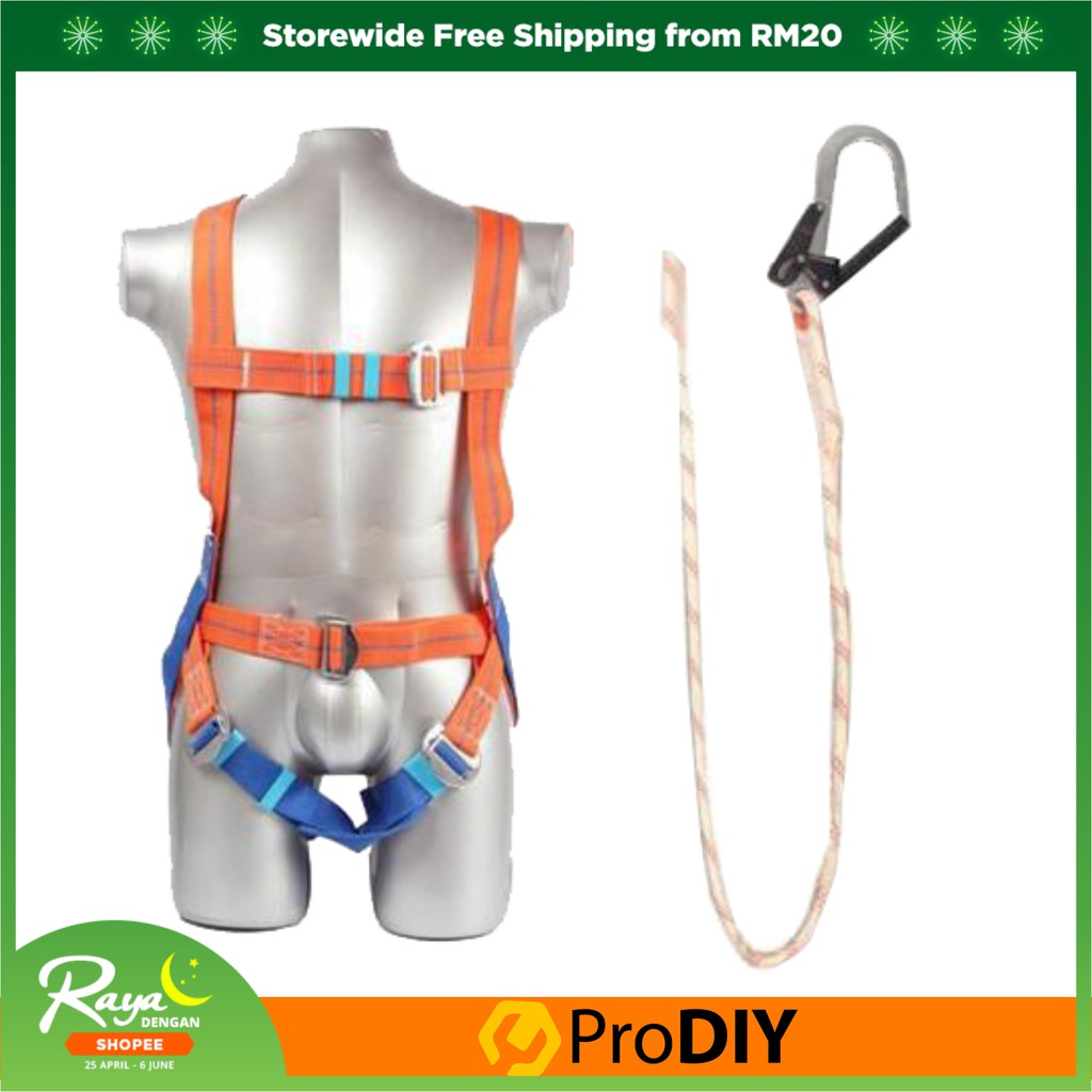 Safety Belt Full Body Harness Polyamide Lanyard Large Hook ( SH1H )