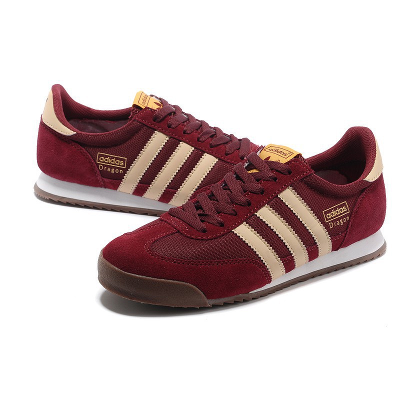 Original adidas dragon mens g50919 burgundy pink Travel shoes | Shopee