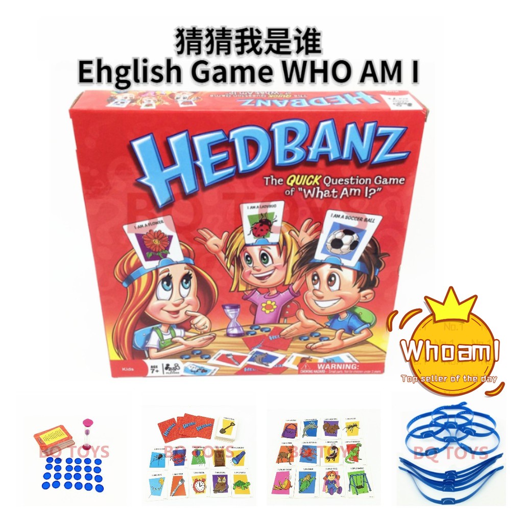 In Stock Cod Hedbanz Word Puzzle Game Who I Am Board Game Party Family Friends