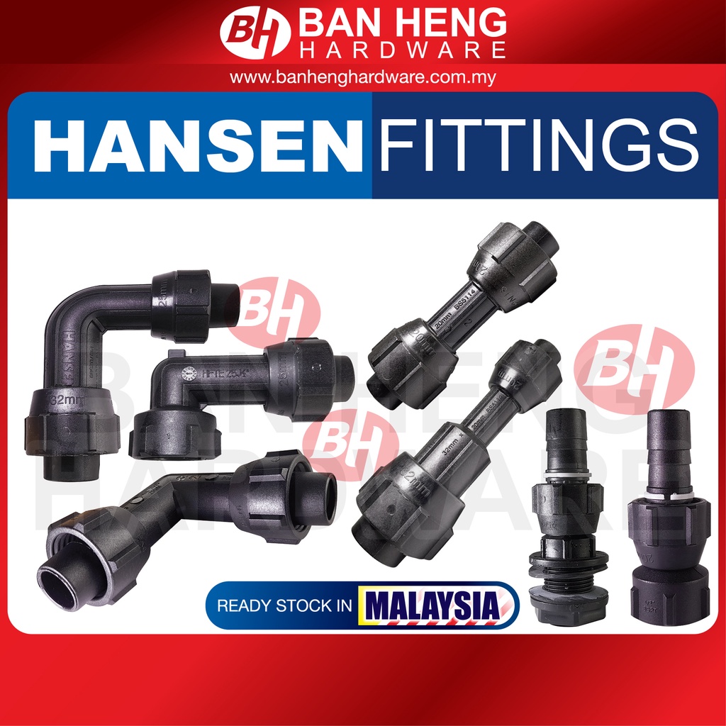 Hansen Fitting Elbow,Tee,Socket,Coupling,Tank Connector / Poly Fitting