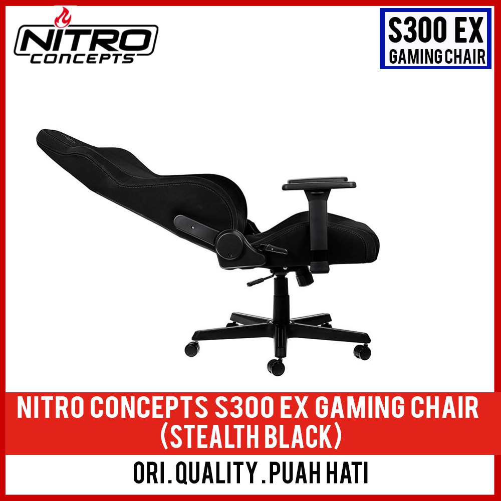 Nitro Concepts S300 Ex Gaming Chair Stealth Black Inferno Red Radiant White Shopee Malaysia