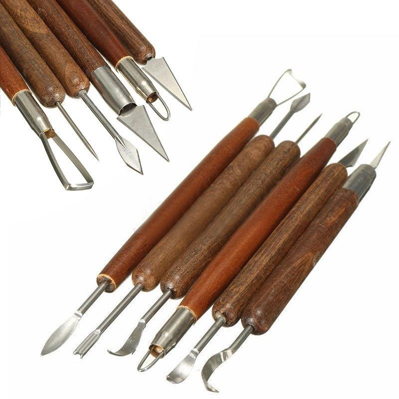 6pcs Clay Sculpting Set Wax Carving Pottery Tools Shapers Polymer ...