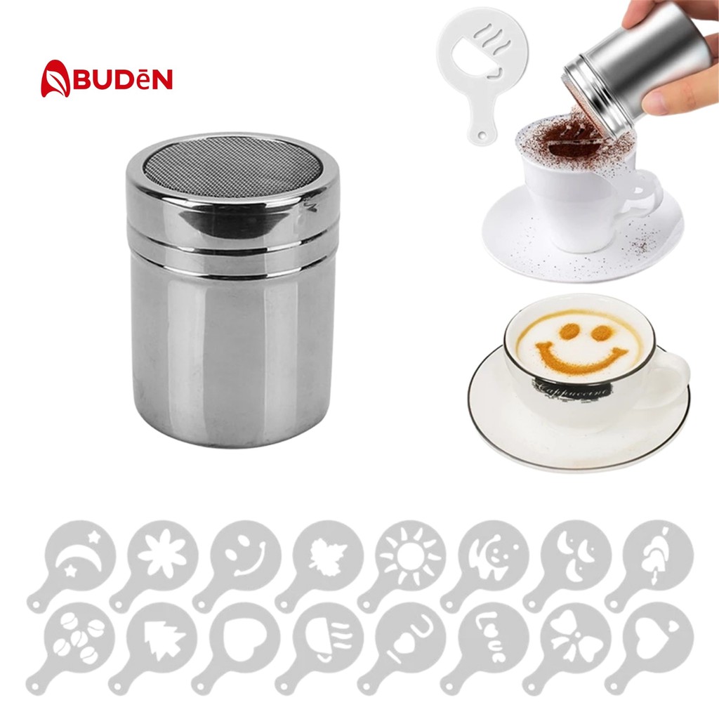 ABUDEN Stainless Steel Coffee Powder Duster Coffee Duster 16 Coffee Art