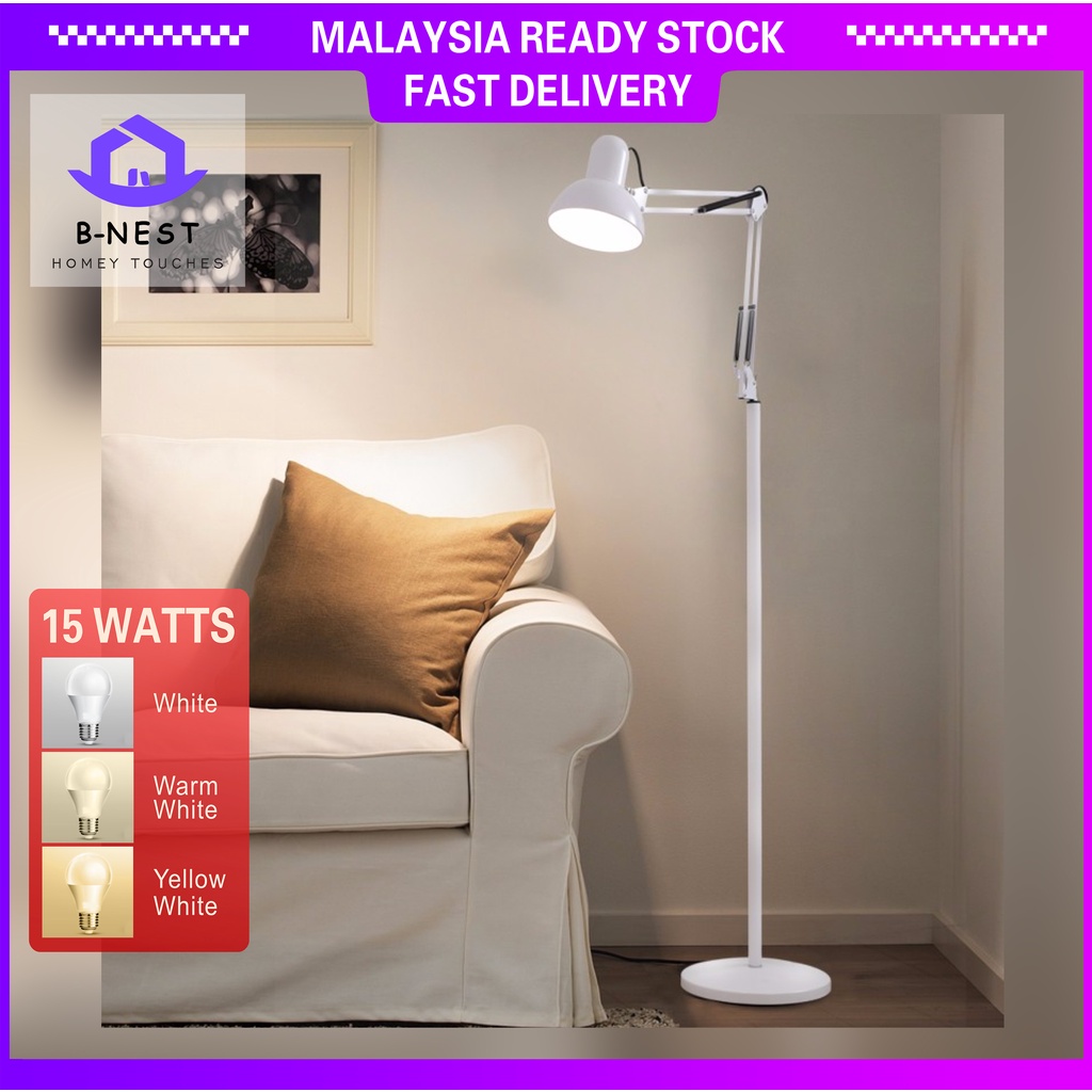 BNEST Ikea Style LED Floor Lamp Stand Lamp Study Lamp Reading Lamp