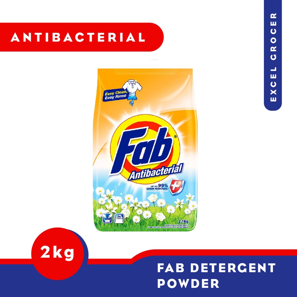 Fab Detergent Powder Antibacterial 2kg | Shopee Malaysia