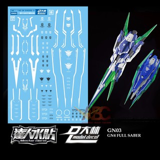 X.Y 1/100 00 Quanta Full Saber Waterslide Decal 