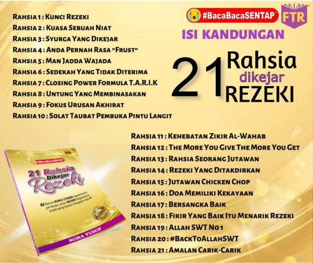 Best Selling Buku 121 Formula Tarik Rezeki Ftr Shopee Malaysia