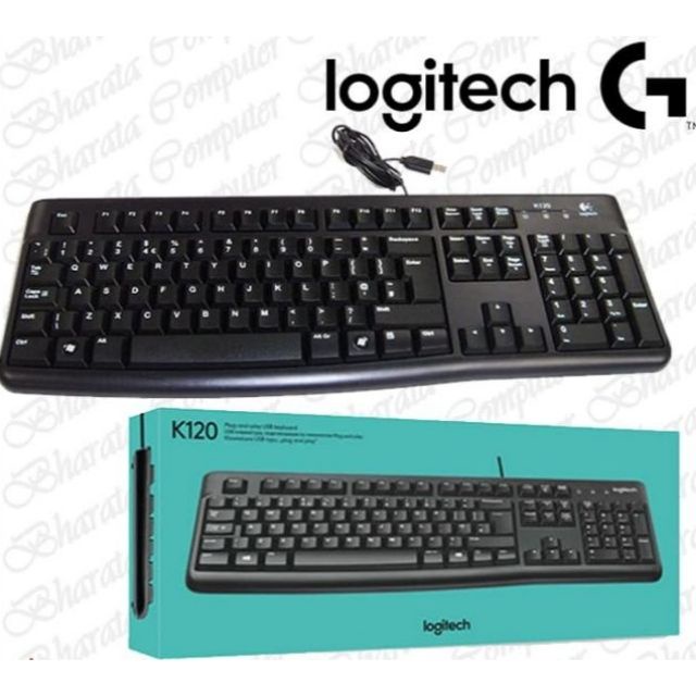 LOGITECH K120 USB WIRED KEYBOARD (BLACK) | Shopee Malaysia