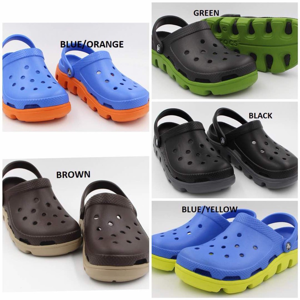 Crocs Duet Sport Clog Unisex( Free Woven Bag, Jibbitz) | Shopee Malaysia