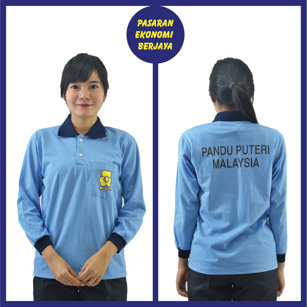 Tshirt Pandu Puteri Lengan Panjang Tshirt Persatuan Pandu Puteri Persatuan Sekolah Baju Sekolah Baju Pandu Puteri