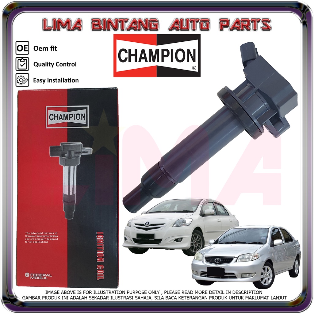 Toyota Vios NCP42 , Dugong NCP93 Ignition Coils , Plug Coil CHAMPION