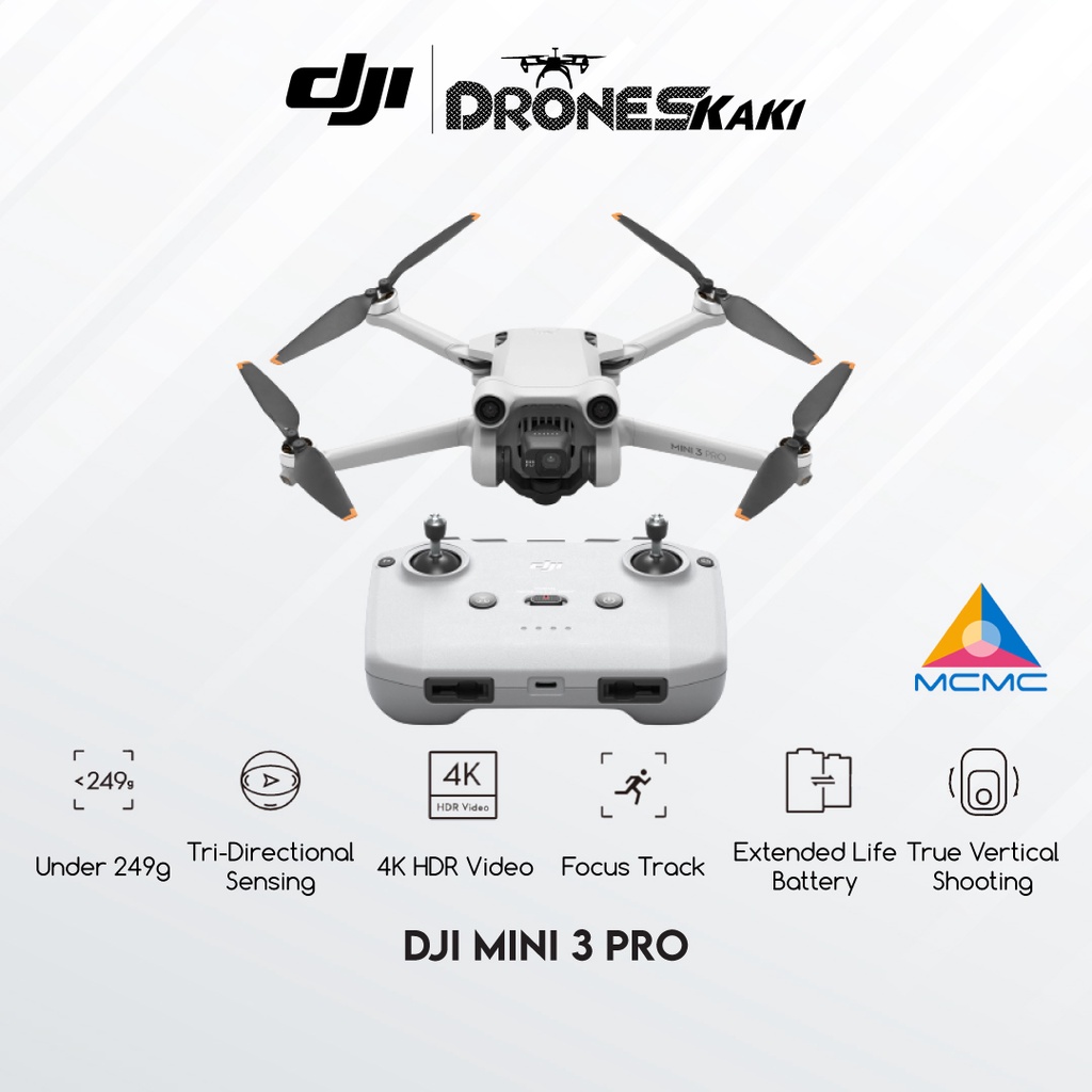 DJI Mini 3 Pro - Malaysia Set with MCMC Sirim Certified, Advanced Mini ...