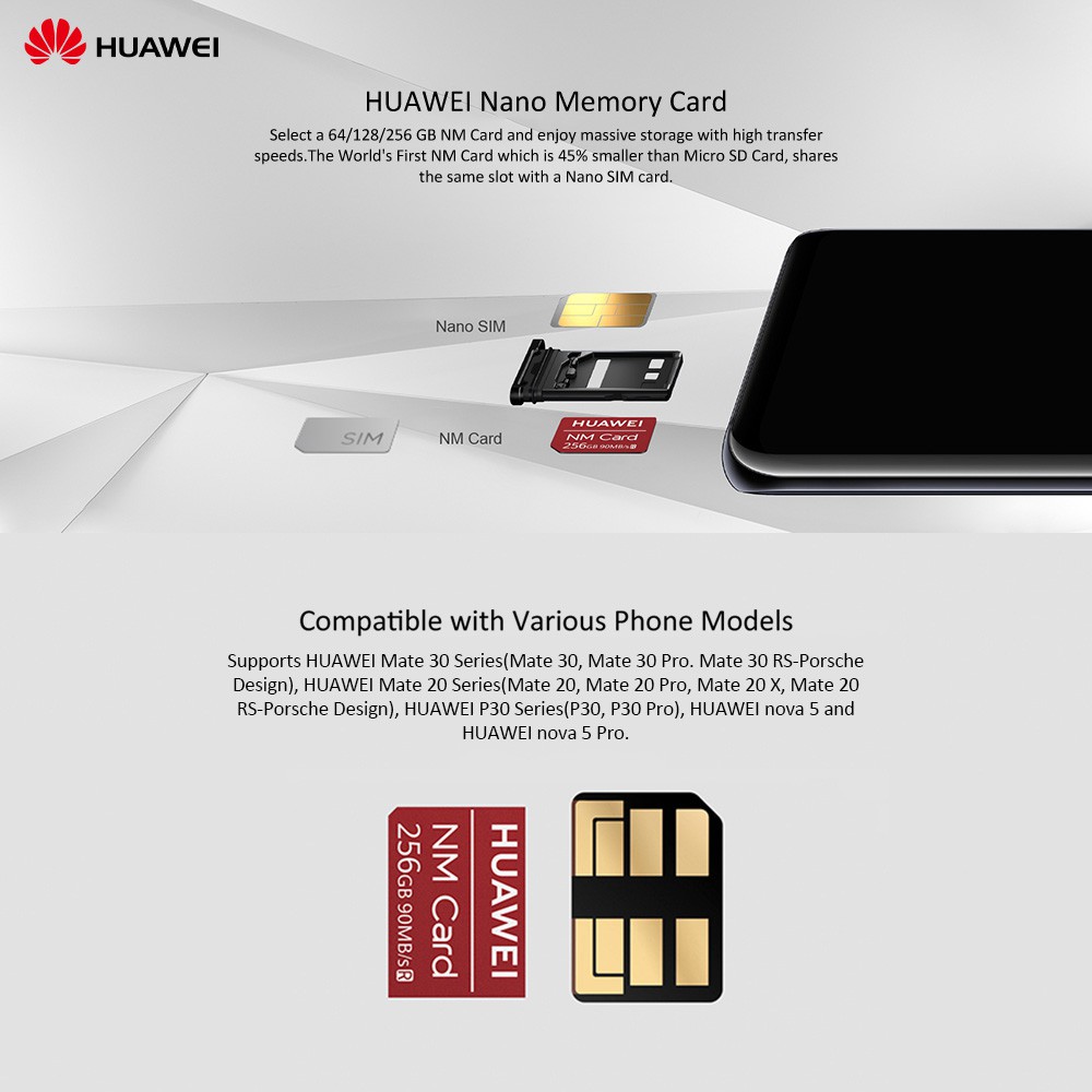Nano Memory Card 128GB 256GB NM Card P40 Pro Lite Mate xs MatePad P30 Pro Mate20 Pro X | Shopee Malaysia