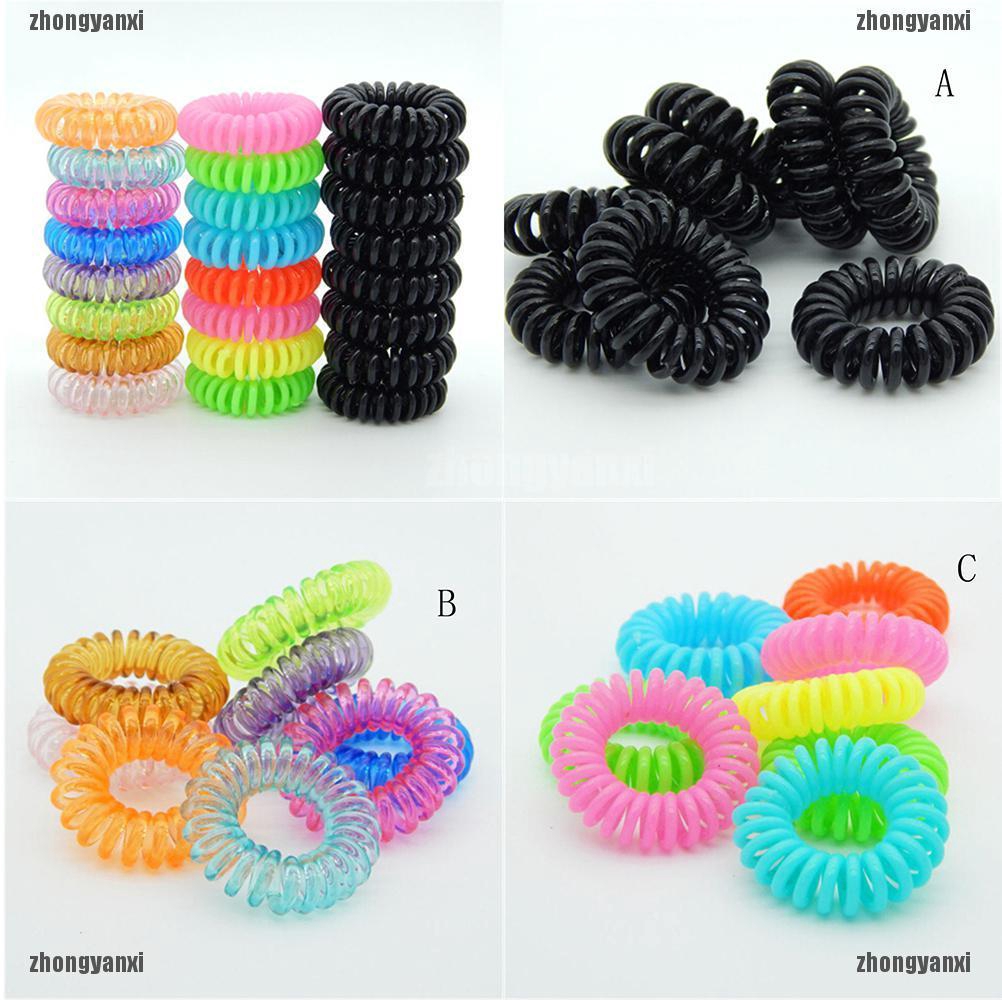 10 Pcs Plastic Hair Ties Spiral Hair Ties No Crease Coil Hair Tie