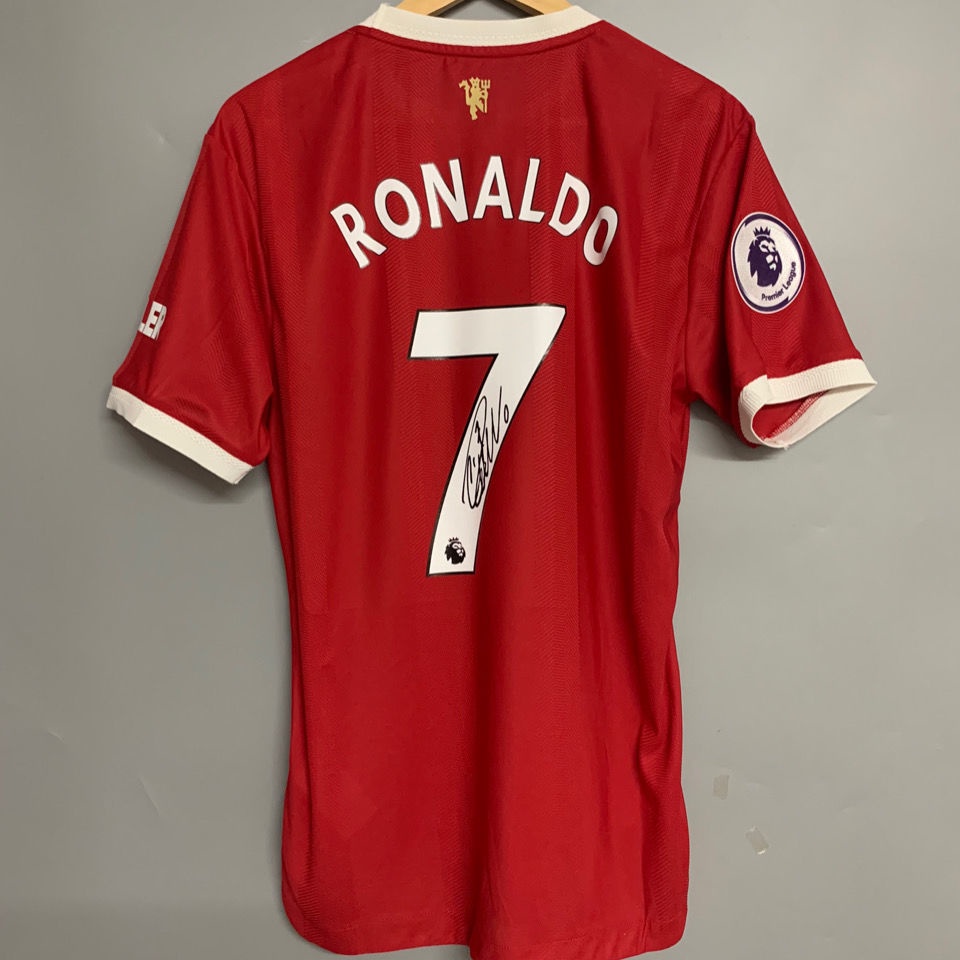 [C Ronaldo signed jersey] 2122 Manchester United player version of the Champions League Premier League signature footbal