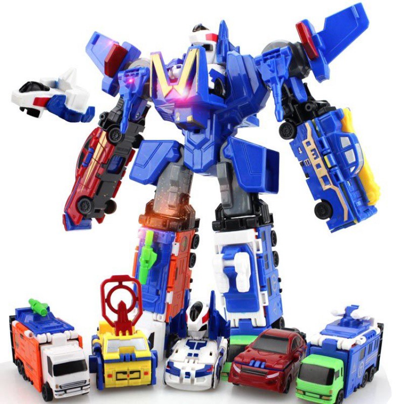 6in1 Kids Transformers Robot Car  Toy Kid Transformer  Block 