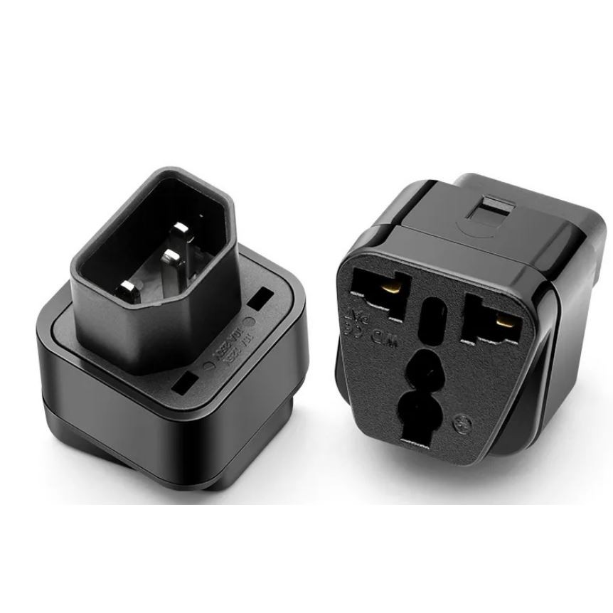 IEC C14 Male to Universal UK US Socket PDU UPS power converter C14 to 3