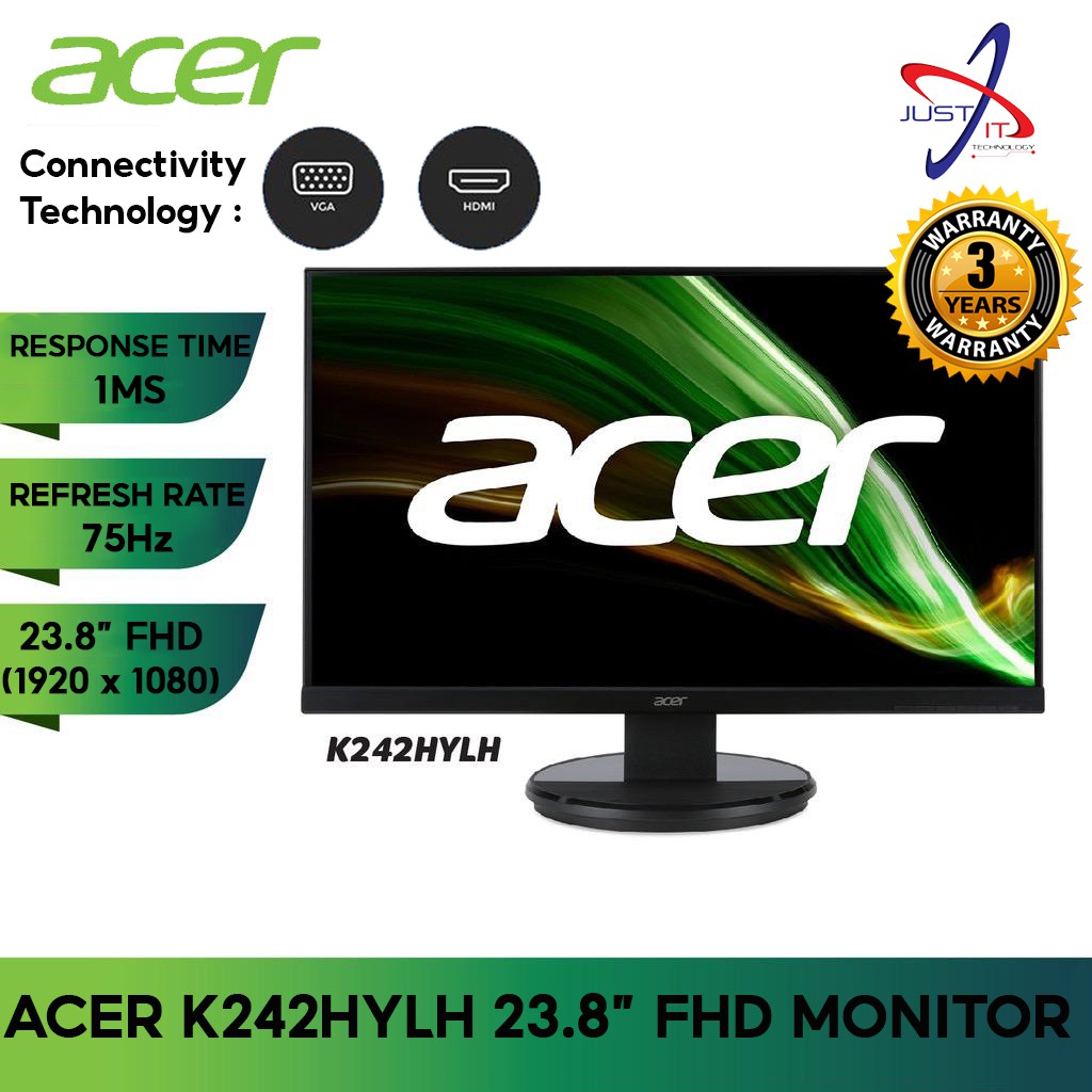 Acer K242HYL / K242HQL 24" FHD 1Ms Freesync Led Monitor | Shopee Malaysia