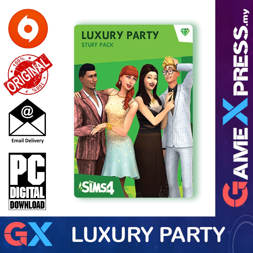 The Sims 4 Luxury Party Stuff Expansion PC Game / Mac Origin Platform