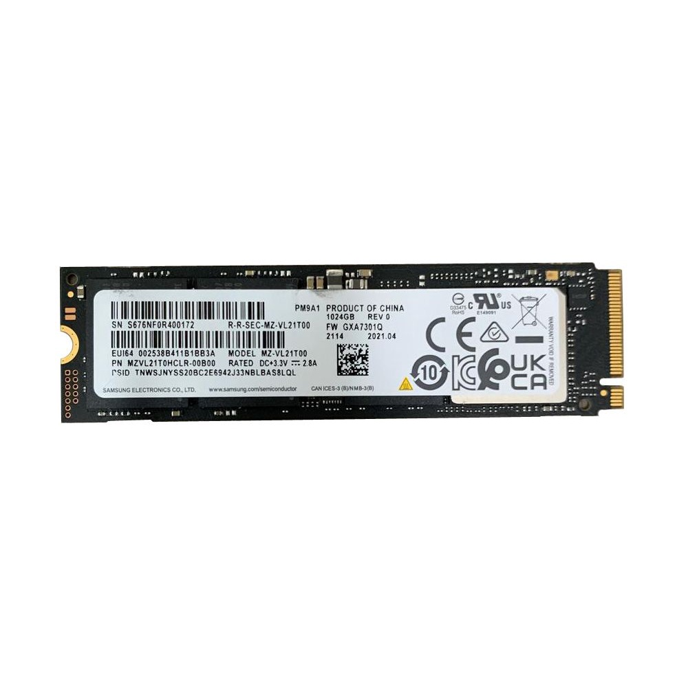 Samsung PM9A1 1TB M.2 2280 PCIe Gen4x4 NVMe Internal SSD 7000MB/s, MZ ...