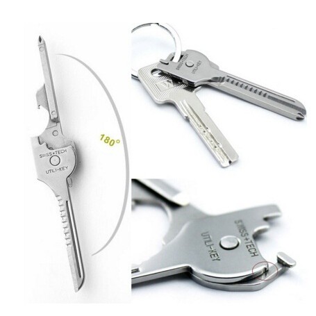 6-in-1 Utili-Key Keychain Multi Tool Alloy Steel EDC Pocket Screwdriver Opener
