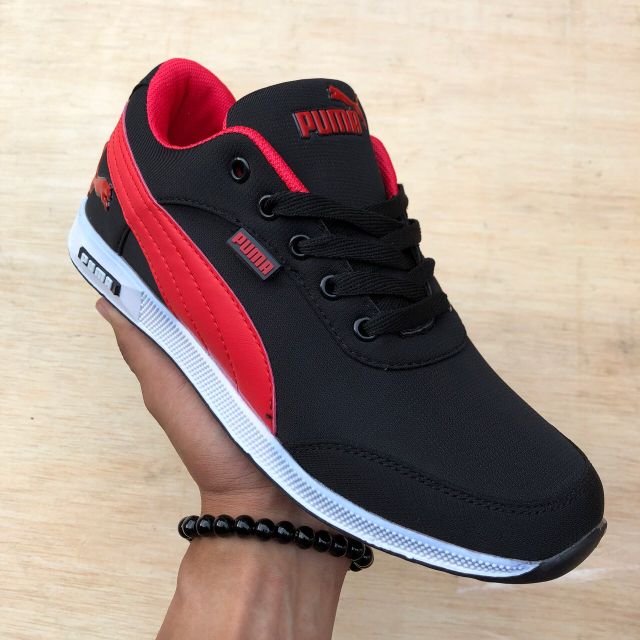 Puma Racer BlackRed Sports Shoes - 37 