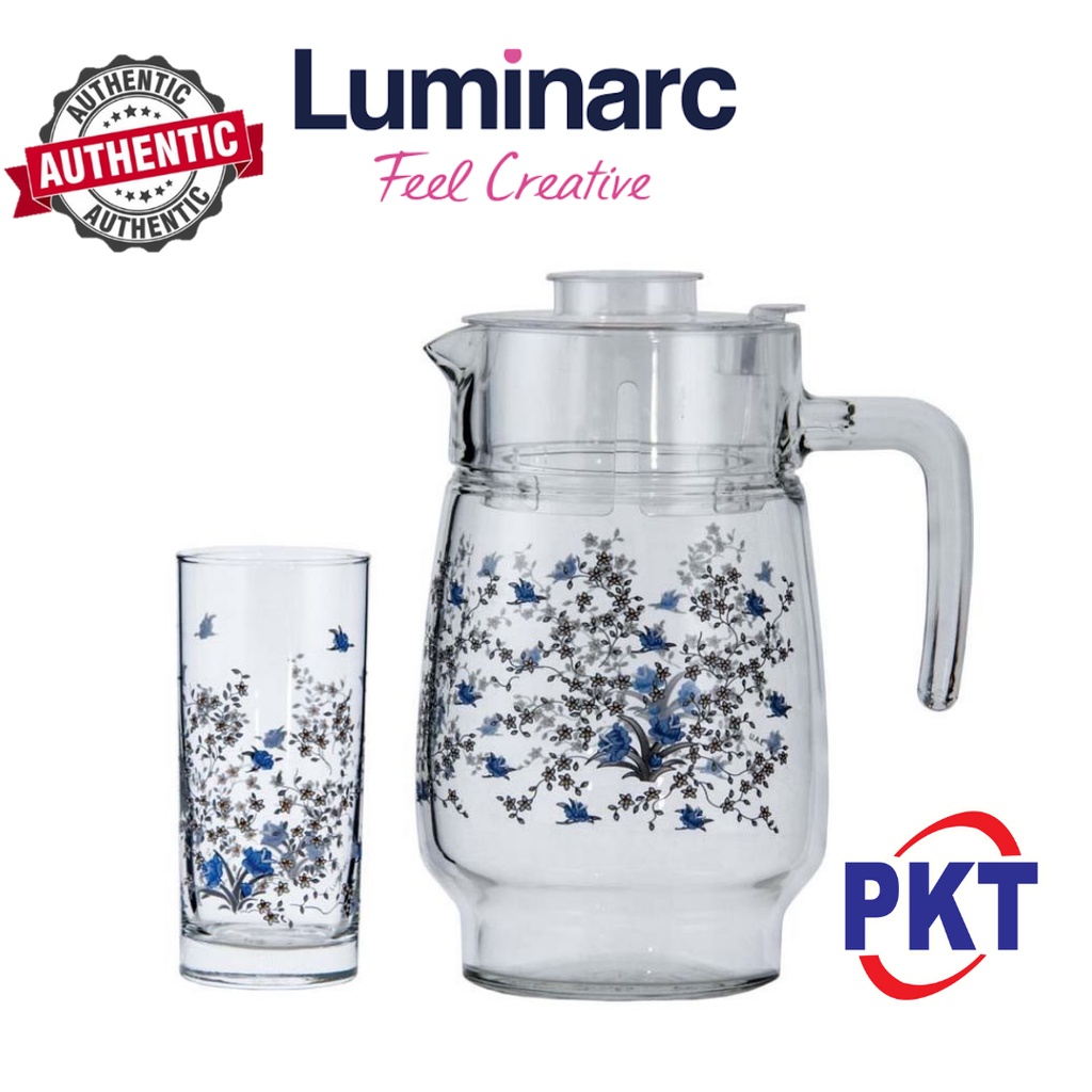 Luminarc Arcopal 7pc Romantique Water Set Drink Set Beverage Set Jag Air Corak Bunga 5599