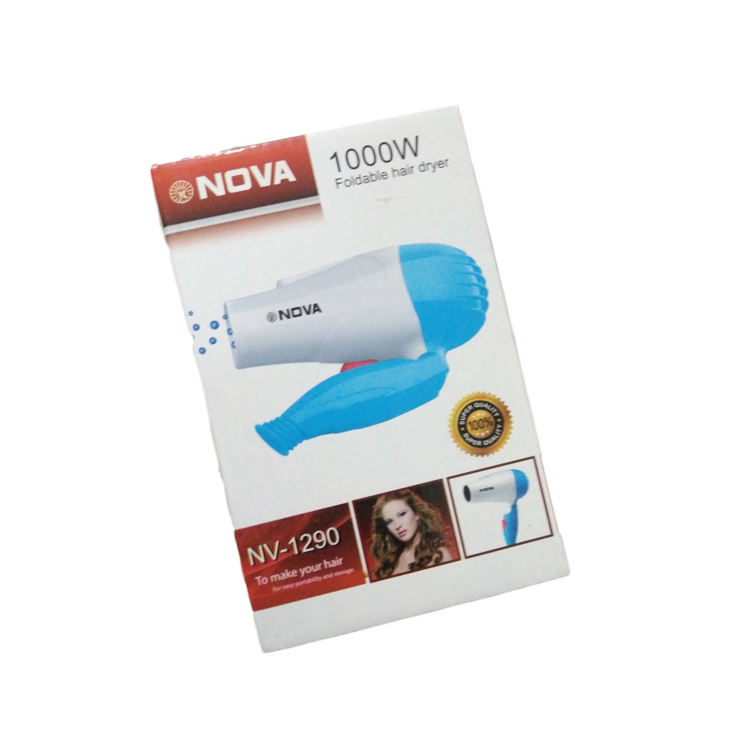Nova NV-1290 Professional Foldable Hair Dryer 1000W | Shopee Malaysia